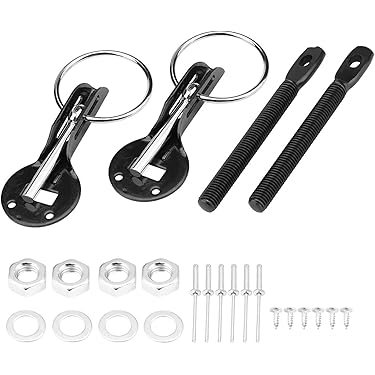 Kit Bloccaggio Cofano GOTOTOP - 2 Pezzi In Alluminio, Nero | Antivibrante, No Fori - Foto 9