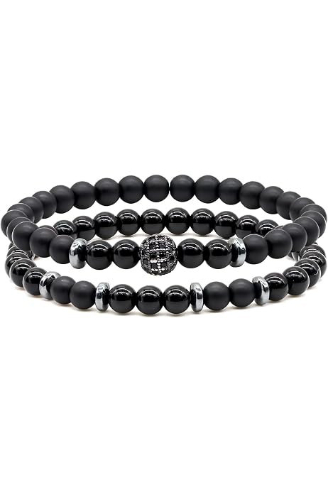 Bracelet Homme œil De Tigre Et Agate Noire Avec Croix - Cadeau Spiritualité Et Protection