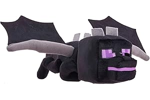 Minecraft Peluche Dragon de l’Ender avec effets sonores et lumineux, ailes articulées, à collectionner, Jouet Enfant, Dès 3 ans, HGV56