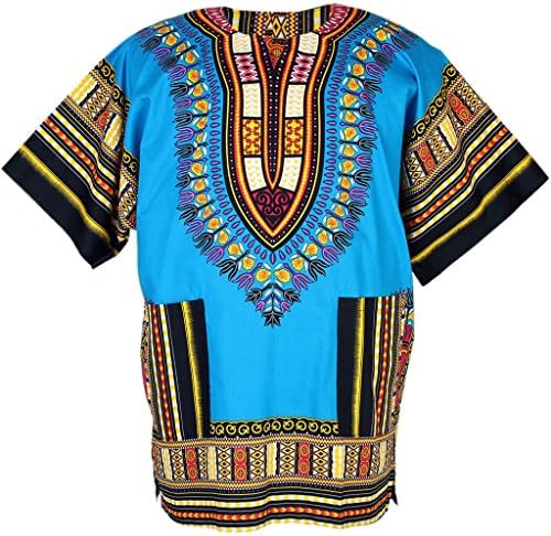 African Dashiki Cotton Shirt Unisex Tribal Festival Boho Hippie Kaftan