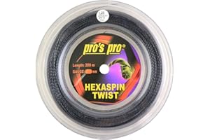 Pro's Pro Hexaspin Twist Tennissaitenrolle, 200 m
