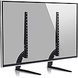 RFIVER Pied TV Universel sur Table Support TV Piédestal pour Téléviseurs à Ecran Plat 32"- 55" Réglage de la Hauteur VESA jus