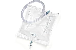 U GO Ugo 3L Night Bags (x10) - Urine Drainage/Catheter Night Bags, T Tap or Lever Tap with Kink-Free Connection – Sterile & Non-Sterile, Overnight Use (Ugo 15 - Lever Tap (Continuous Drainage), Sterile)