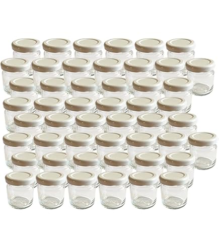 MamboCat 200 Stück Mini Einmachgläser 53 Ml – Rundgläser Mit Silbernen Twist-Off Deckeln, Perfekt Für Marmelade, Gelee & Vorratshaltung