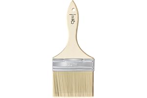 TubeRoo Malerpinsel 100 mm Flächenstreicher Flachpinsel für Lacke Lasuren Öle Wand-Farben Acryl Lackierpinsel Lasurpinsel Farbpinsel am Holz Metall