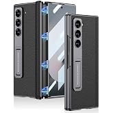 Aksesuarcim Samsung Galaxy Z Fold 6 ile Uyumlu Kılıfı Kamera Lens Korumalı Deri Standlı Mıknatıslı Premium İnce Kapak Kıpta S