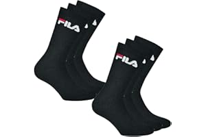 FILA 6 par skarpet, frotte skarpety tenisowe z logo, uniseks (2 x 3 sztuki)