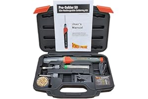 Power Probe Pro-Solder 50 W Kit saldatore elettrico portatile ricaricabile raggiunge la temperatura di funzionamento in 10 secondi Durata batteria 35 minuti