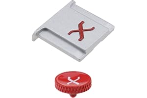 eMagTech Kamera-Blitzschuh-Abdeckkappe und Auslöser kompatibel mit Fujifilm XPro3 XPro2 XT4 XT3 XT2 XT1 X-T30 X-T20 X-T10 XE3 XE2S X100V X100F X100T X100, Schwarz