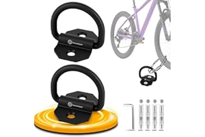 PAMOFUPER Wall Anchor Bike | Ground Anchor Motorcycle with 304 Stainless Steel Screws, Tilting Ring Diameter 12 mm, Anti-Theft Protection(2 Pcs)