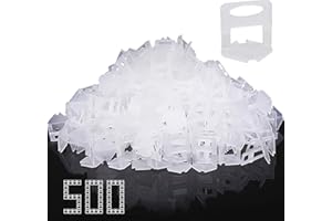 Storystore Tile Leveling System, 1.5mm Leveling Spacer Clips (500Pcs) DIY Tiles Leveler Spacers for Ceramic Tile and Stone Installation, Floor Tile Spacers Wall Tile Leveling System