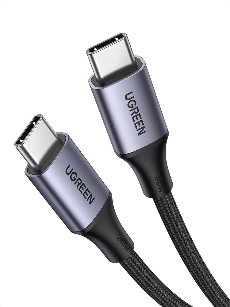 Ugreen USB C to Type-C PD 3.1 240W 5A Hızlı Şarj ve Data Kablosu 2 Metre | Type C, MacBook, iPad, iPhone 18 Pro Max/17/16/15, Galaxy S26/S25, Pixel 10/9 ile uyumlu.