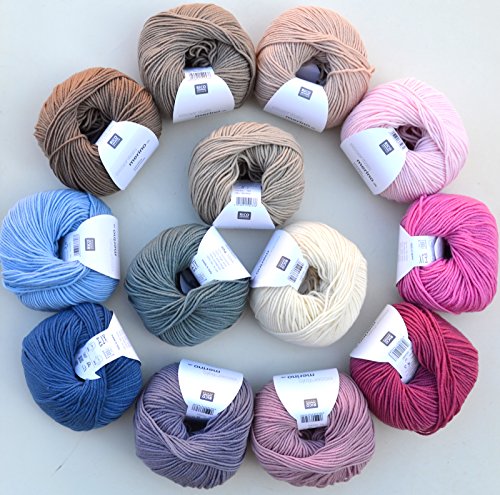 Merinowolle Babywolle Rico Merino dk Fb. 60 natur zum Stricken & Häkeln - 2