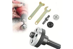 BBASILIYSD Set di bielle per smerigliatrice angolare per trapano elettrico, 5 in 1, chiave angolare con dado di bloccaggio in metallo/biella, set di adattatori per la maggior parte delle smerigliatrici angolari