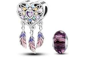 HappyStar Breloque en argent sterling 925 pour bracelets et colliers Pandora - Cadeau de fête des mères pour femme (avec une breloque intercalaire)