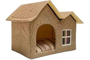 Ruixf Warm Dog Cat Kennel House Waterproof Weatherproof Indoor Outdoor Foldable Pet Shelter Puppy Nest 55x40x42 Cm (Type d)