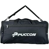 Puccon Women Men's Black Holiday Travel Duffel Bag - Hand and Shoulder Strap Bag