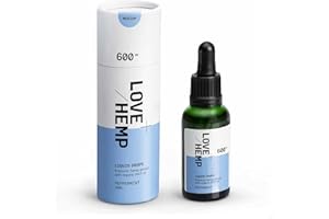 Love Hemp Medium Strength Peppermint Flavour Oral Liquid Drops - 30ml, 600mg | Premium Hemp with MCT Coconut Oil, Vegan & Gluten Free