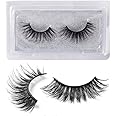 ZUGAD Eyelash, Self Adhesive Mink Eyelashes Wispy Faux Mink False Lashes Natural Look No Glue Needed Reusable Self Adhesive Lashes Cat Eye Fluffy Eyelashes - 1 Pair. (6D-05)