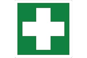 pubblimania Boîte de premiers secours en PVC adhésif résistant pour extérieur et intérieur (Cm 12x12) (boîte de premiers soins)