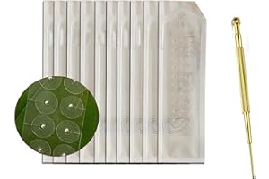 IMTUANZI Ear Seeds Acupuncture Kit - 200 Pcs Ear Press Auriculotherapy Seeds with Free English Ear Chart Guide & Retractable Copper Probe Pen for Anxiety Relief and More (Silver-200pcs)