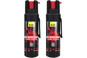 Noyzie Self Defence Spray UK Legal Pepper Spray Alternative for Men & Women with UV Marking & Belt Clip - Criminal Identifier Spray for Personal Protection TWIN PACK 15ml