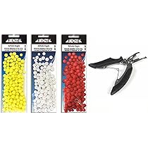 YINETTECH 60pcs Perline Galleggianti Pop-up Rosse Da 15x7 Mm