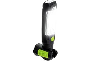 Luceco Luz de Trabajo Recargable, Foco LED de 3W, Lámpara Portátil, Literna para la Reparación de Automóviles, Pesca, Camping