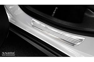 Avisa Seuils de portes inoxydable compatible avec Mercedes GLC/GLC Coupe 2015-2019 & FL 2019- 2-pièces (portes arrières)