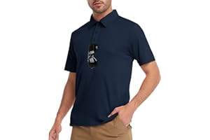 MEETWEE Poloshirt Herren Golf Kurzarm T-Shirt Männer, UV Schutz Shirt Tennis Kurzärmliges mit Brusttasche Schnell Trocknend Atmungsaktives Sport Outdoor