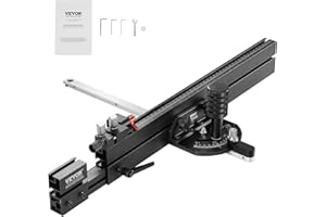 VEVOR Battuta obliqua, fessura standard 19 x 10 mm, lega di alluminio con griglia di 48-89 cm, 15 battute angolari, pistone regolabile e disco rimovibile, per la lavorazione del legno