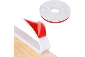 AGHOER 5M U-Form Selbstklebend Möbelkantenband, Innenbreite 20 mm Flexible TPE Faltbarer Kantenschutz, Umleimer Furnierklebeband, für Tisch, Schrank Schutz&Reparatur, weiß