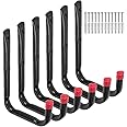 PiPaFox Heavy Duty Garage Storage Utility Hooks,Universal Wall Mount U Rack Organizer System,All-Purpose Hanging Hangers for Bike,Chair,Ladders,Hose,Tools,Shed