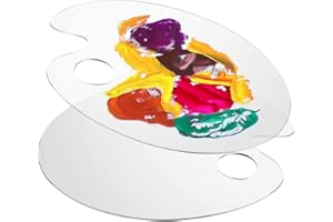 Grizef Mischpalette 30x20 cm Kunststoff – Für Öl- & Acrylfarben, Mit Griffloch, 2 Stücke – Ideal für Malerei, Handwerk & DIY-Kunst