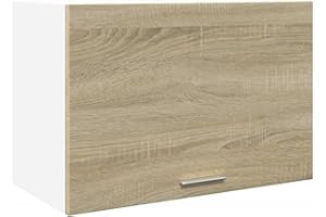 vidaXL Hanging Wall-Mounted Kitchen Cabinet - Sonoma Oak/Engineered Wood / 60x31x40 cm/Ample Storage/Flip-up Door