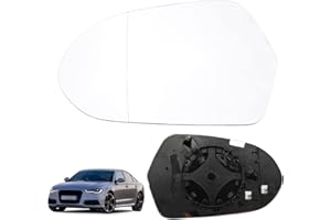 SOEKODU Vetro dello Specchio Sostituzione per Audi A6 4G, Specchietto Retrovisore Esterno Iperbolico Riscaldato Vetro dello Specchietto Asferico Sinistro o Destro