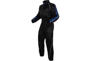 A-Pro Regenkombi Wasserdicht Motorrad Roller Regenhose Regenjacke Regenanzug Blau XXL