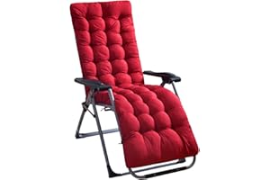 uyeoco Chaise Longue Coussin/Banc Coussin, Coussin Transat Jardin Exterieur Antidérapante, Coussin Transat Épais pour Fauteuil Relax Lounge(#18,48 * 170cm)