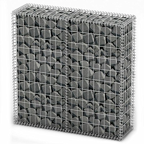 spécifications vidaXL Panier de Gabion avec Couvercle Fil Galvanisé 100x100x30 cm Clôture