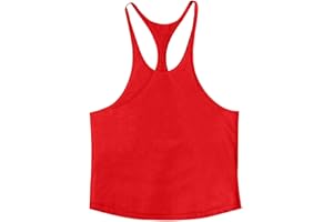 HAOLEI Canotta Sportivo da Allenamento per Bodybuilding da Uomo Maglietta Sportive Senza Maniche Canottiera Allenamento in Cotone Estate Tank Palestra Asciugatura Rapida Gilet Muscolare per Palestra Spiaggia