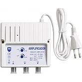 CABLEPELADO Amplifier Housing UHF 5G | V/U30 Lte700 | 1 Input Type F | 2 F-Type Outputs | Gain 30 dB | Input Voltage 220v | S