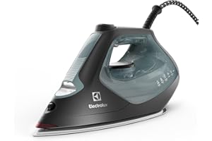 Electrolux Refine 700 Fer à Repasser E7SI2-6OG, Programme Personnalisé, Éclairage Avant, Semelle RESILIUM Ski 500 Anti-rayures, 2600W, Jet de Vapeur 230 g/min, Cordon Mouvement à 360°, Vert Océan