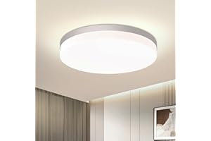‎EASY EAGLE EASY EAGLE LED Deckenleuchte Flach, Rund Deckenlampe 4000k neutralweiß 36W 3600LM, Modern Badezimmer Lampe Badlampe Decke Küchenlampe für Bad Flur Schlafzimmer Balkon Wohnzimmer Küche Keller Ø23cm