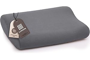 Luxoon Kissenbezug für Gesundheitskissen – 95% Baumwolle / 5% Elasthan, Atmungsaktiv und Hautfreundlich, Waschbar, Für Komfort und Hygiene 1er Pack 30-45 x 50-65 cm, Anthrazit