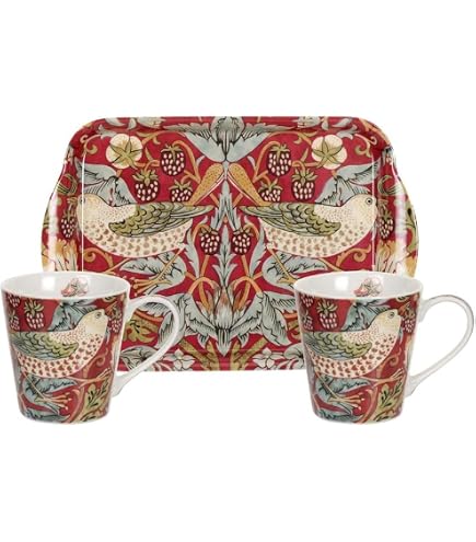 Portmeirion Pomona Lot De 6 Mugs à Café 0.28L - Terre Cuite Multicolore, Fabriqué En Angleterre, Passe Micro-ondes Et Lave-Vaisselle