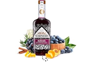 Warner's Distillery Gin - Sloe Gin, Infused with Hand-picked Sloe Berries, 30% Vol - 70cl Bottle