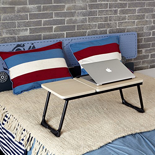 GreenForest Laptop Tisch Computertisch Schreibtisch 65.0CM*30.0CM*29.0CM Schwarz+Beige - 7