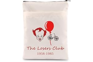 FEELMEM Funda con cremallera para libro de películas de terror de payaso inspirado en el club de los perdedores de IT Stephen King