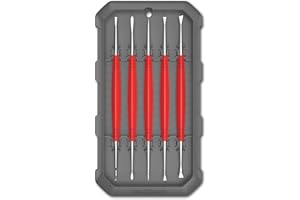 Real Avid Set di 5 plettri in acciaio inox per la pulizia e la manutenzione delle armi da fuoco, 10 diverse forme di punta per la pulizia della pistola, manico ergonomico per un controllo superiore e