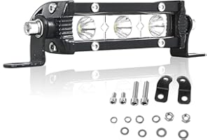 ‎WILLPOWER Willpower LED-Arbeitsscheinwerfer, 15 W, 13 cm, 12 V, wasserdicht, IP67, einreihig, Spot, Nebelscheinwerfer, LED-Arbeitslicht, für 4 x 4, Auto, LKW, Traktor, SUV, Boot